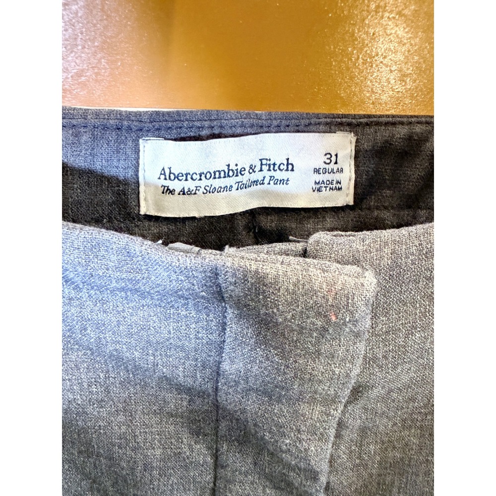 Abercrombie & Fitch Sloane Tailored Pant Womens 31 Grey Excellent Wide Leg High - Picture 3 of 4